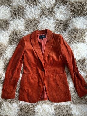 Banana Republic Women's Rust Corduroy Blazer Jacket